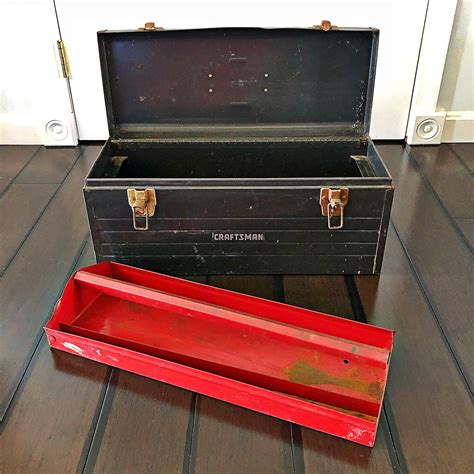 vintage craftsmen metal box with slanted|vintage craftsman metal box for sale .